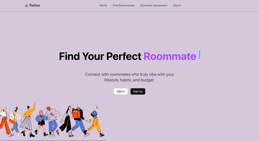 Flaties - Flatmate Finding website